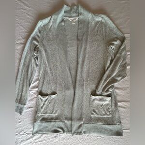 Market & Spruce Light Gray Open Cardigan